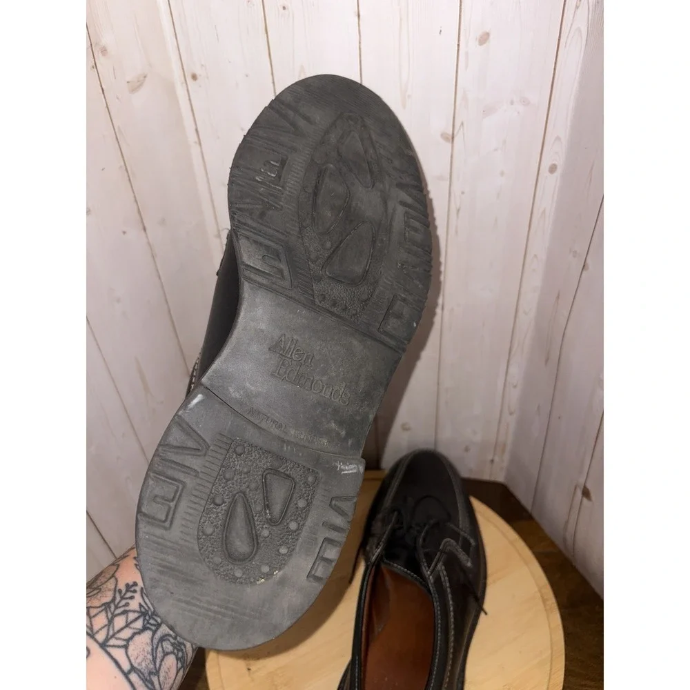Allen Edmonds Wilbert‎ Men Size 8.5 E Black Leather Split Toe Derby Shoes USA